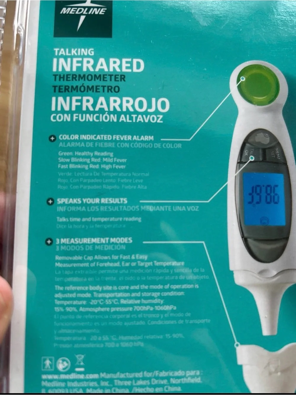 Medline talking infrared thermometer